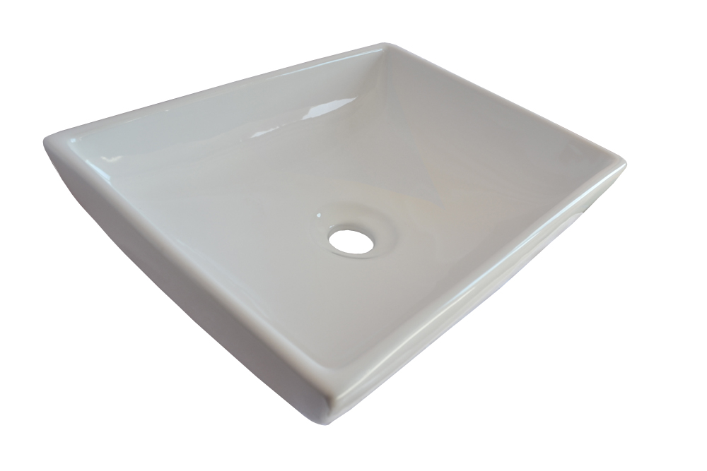 1 Waschbecken Keramik Aufsatzwaschbecken eckig Waschtisch Aufsatz klein